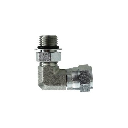 Midland Industries Swivel Nut Elbow, 71620 Nominal, Male ORing Boss x Female 37 deg JIC Flare, 90 deg, 4500 psi 6809NWO44
